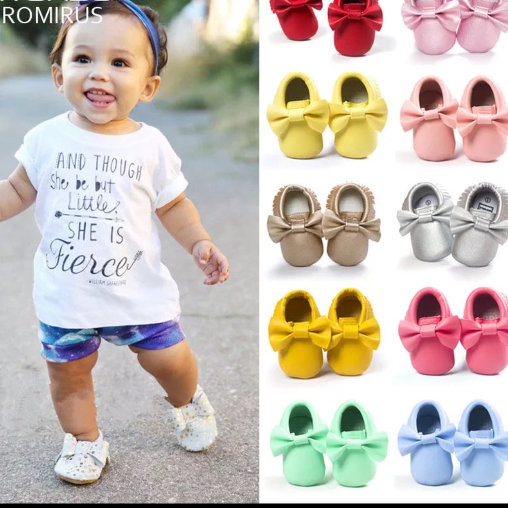 NWT Baby Girls Sweet  Bow Tassel shoes